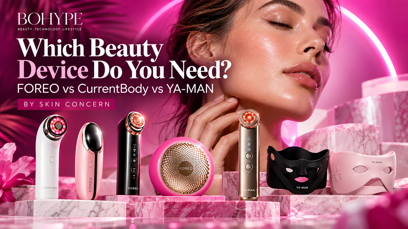 Which Beauty Device Do You Need? FOREO vs CurrentBody vs YA-MAN by Skin Concern